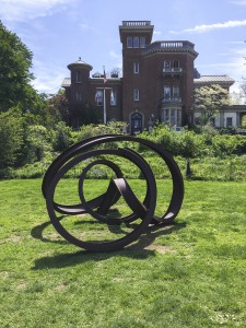 Carole Eisner, "Zerques", 2005, rolled and welded steel i-beams, 80"h x 147"w x 138"d