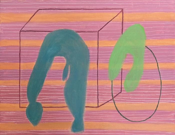 Can You Hear Me XII, Oil and cold wax on canvas, 26 x 30 inches, 2024 by Susan Lisbin