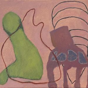 Can You Hear Me XVIII, Oil and cold wax on canvas, 8 x 10 inches, 2024 by Susan Lisbin