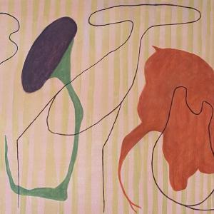 Can You Hear Me X, Oil and cold wax on canvas, 26 x 30 inches, 2024 by Susan Lisbin
