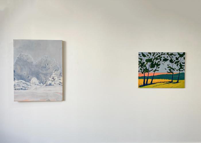 Installation View of Where The Owl Soars