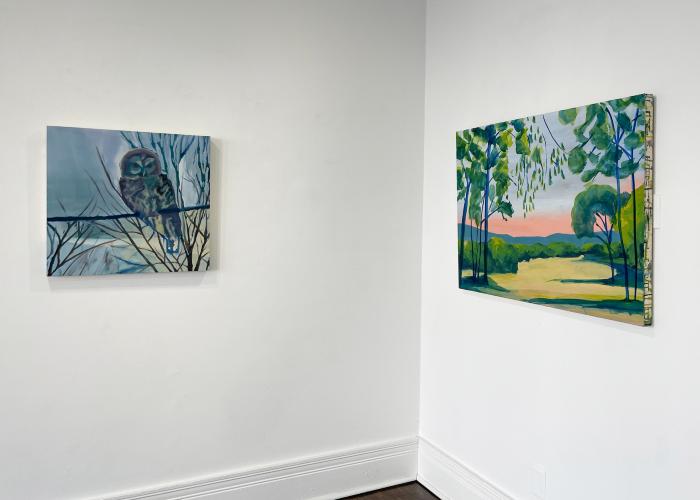 Installation View of Where The Owl Soars
