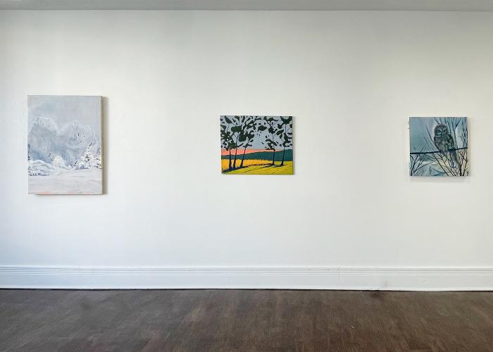 Installation View of Where The Owl Soars