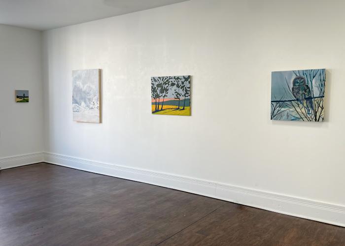 Installation View of Where The Owl Soars