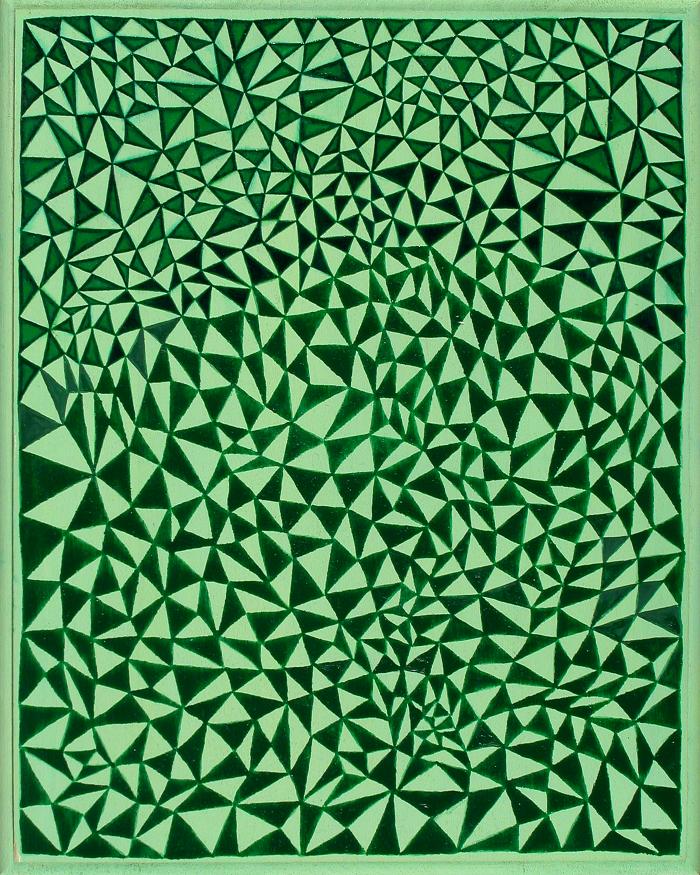 Green Triangles by Lori Ellison