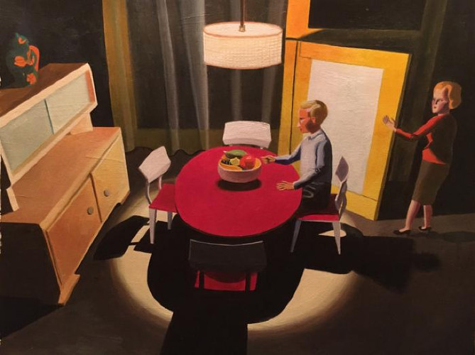 Red Table by Kathy Osborn