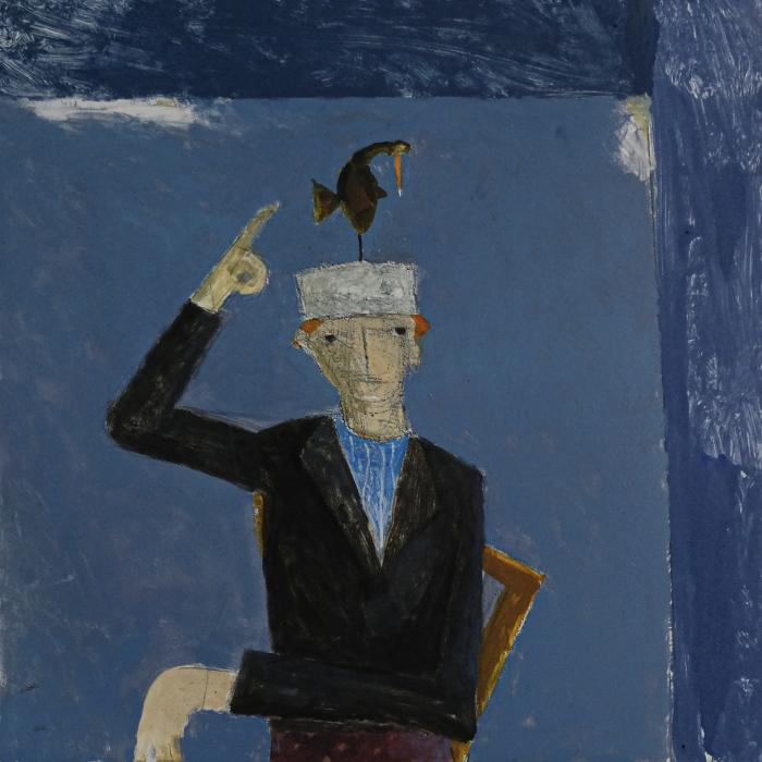 A Bird Landed on Francis' Head by Malcolm Moran