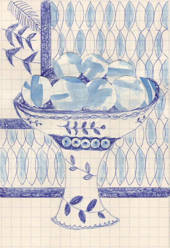 Still Life with Blue Eggs by Caroline Blum
