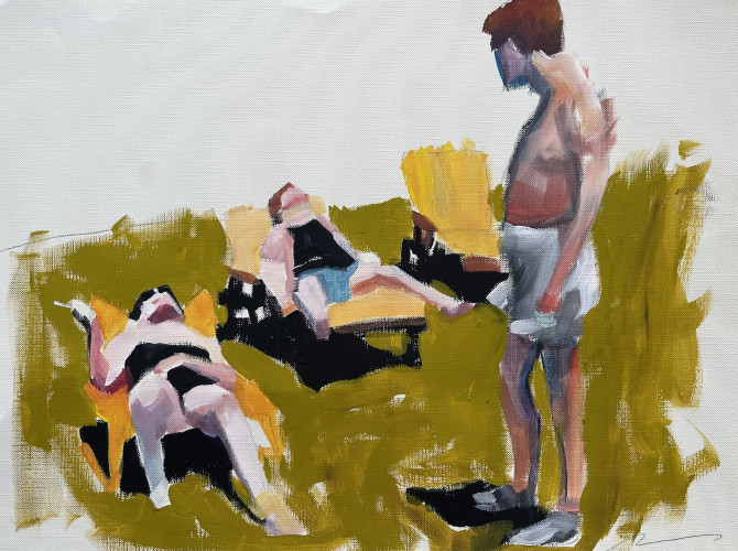 Untitled Study (Sunbathers) by Ruth Shively