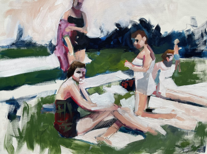 Untitled Study (Loungers) by Ruth Shively