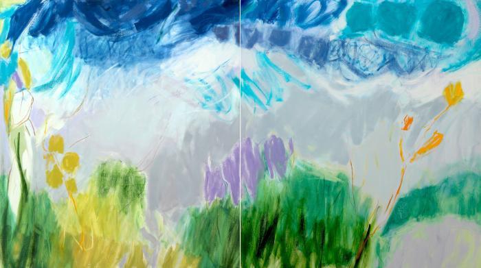 Solid Air, II (diptych) by Rachelle Krieger