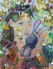 Girl with a Rabbit (Blackberry Pickers) by Ashley Norwood Cooper