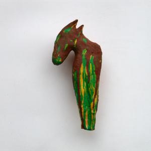 Fanny (Green Horse) by Jackie Shatz