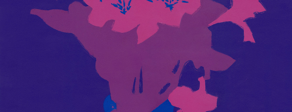 Lilies IV (Blue Vase) by Rachel Burgess