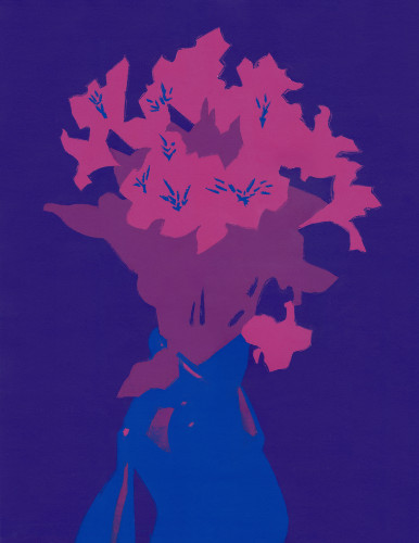 Lilies IV (Blue Vase) by Rachel Burgess