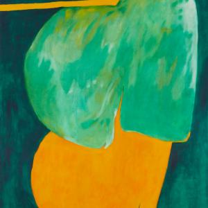 Untitled I (Green Orange) by James Moore
