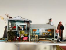 Kathy Osborn’s Studio and her Vintage Dollhouse Models