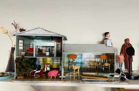 Kathy Osborn’s Studio and her Vintage Dollhouse Models